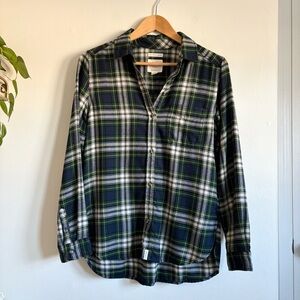 American Eagle Boyfriend Fit Plaid Button Down Shirt